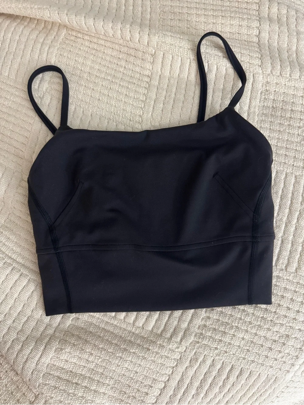 lululemon athletica Black Strappy Cropped Sports Bra Size 2